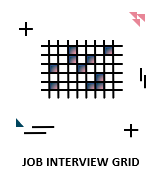 Drafting of a job interview grid.